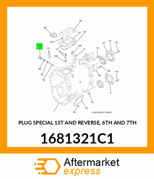 PLUG SPECIAL 1ST AND REVERSE, 6TH AND 7TH 1681321C1