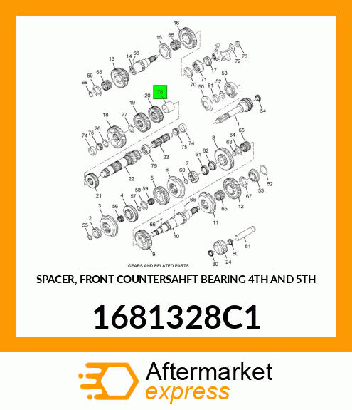 SPACER, FRONT COUNTERSAHFT BEARING 4TH AND 5TH 1681328C1