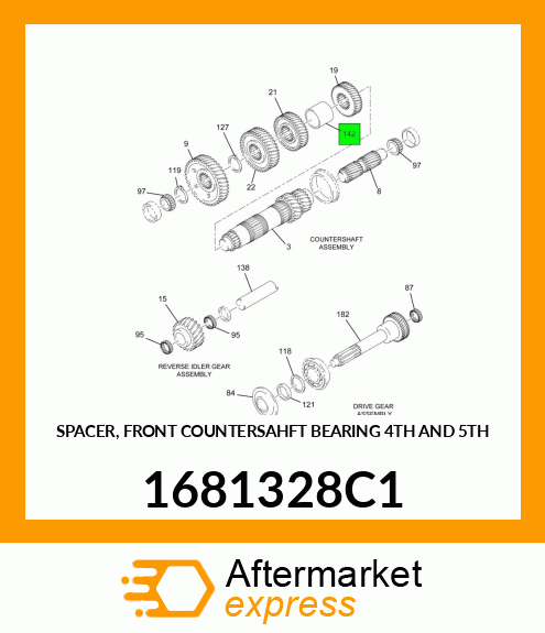 SPACER, FRONT COUNTERSAHFT BEARING 4TH AND 5TH 1681328C1