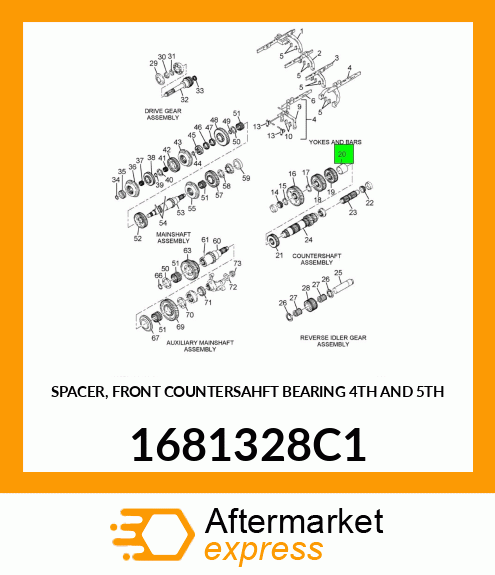 SPACER, FRONT COUNTERSAHFT BEARING 4TH AND 5TH 1681328C1