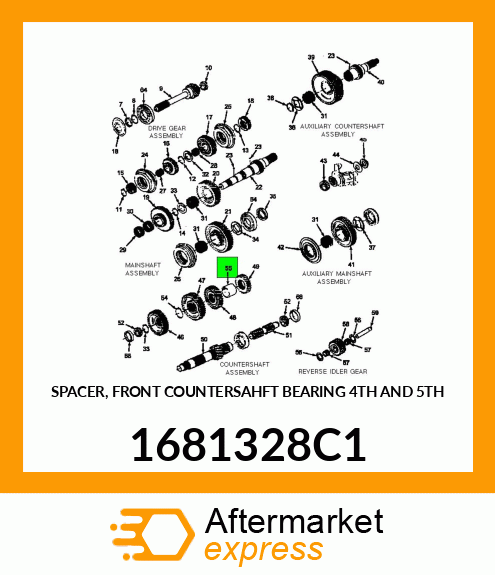 SPACER, FRONT COUNTERSAHFT BEARING 4TH AND 5TH 1681328C1