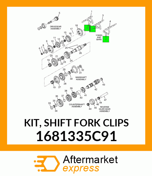 KIT, SHIFT FORK CLIPS 1681335C91