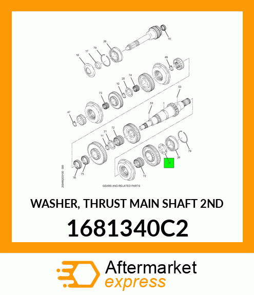 WASHER, THRUST MAIN SHAFT 2ND 1681340C2