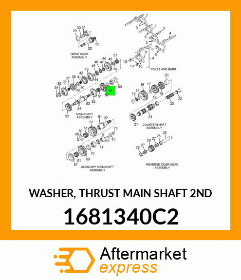 WASHER, THRUST MAIN SHAFT 2ND 1681340C2