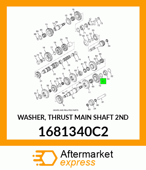 WASHER, THRUST MAIN SHAFT 2ND 1681340C2