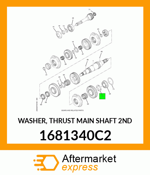 WASHER, THRUST MAIN SHAFT 2ND 1681340C2