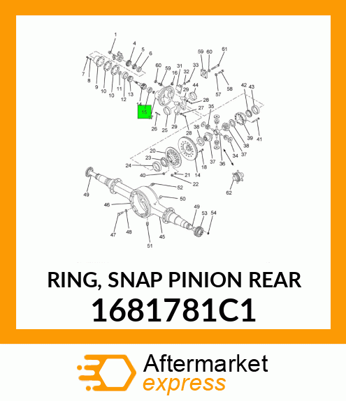 RING, SNAP PINION REAR 1681781C1