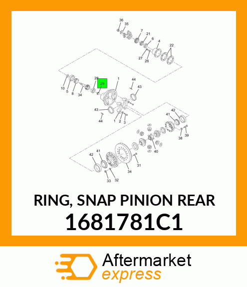 RING, SNAP PINION REAR 1681781C1