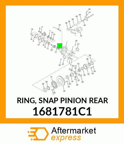 RING, SNAP PINION REAR 1681781C1