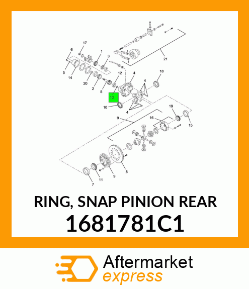 RING, SNAP PINION REAR 1681781C1