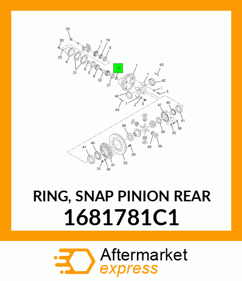 RING, SNAP PINION REAR 1681781C1