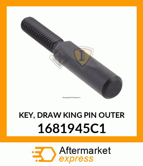 KEY, DRAW KING PIN OUTER 1681945C1