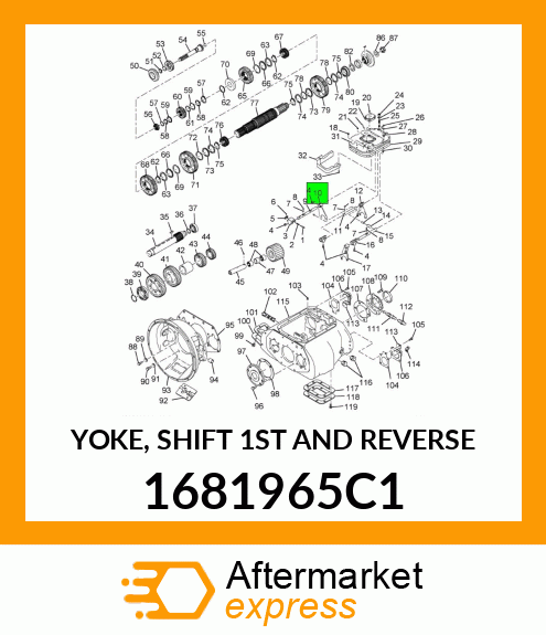 YOKE, SHIFT 1ST AND REVERSE 1681965C1