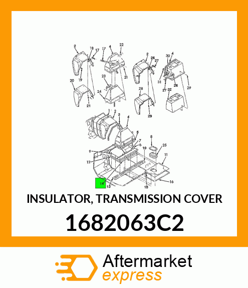 INSULATOR, TRANSMISSION COVER 1682063C2