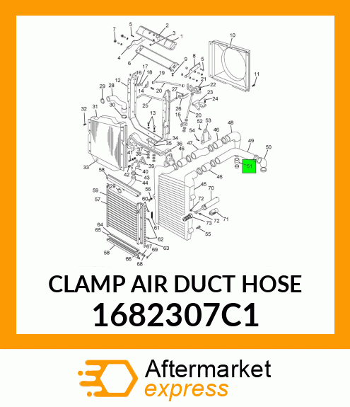 CLAMP AIR DUCT HOSE 1682307C1