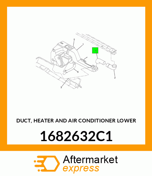 DUCT, HEATER AND AIR CONDITIONER LOWER 1682632C1