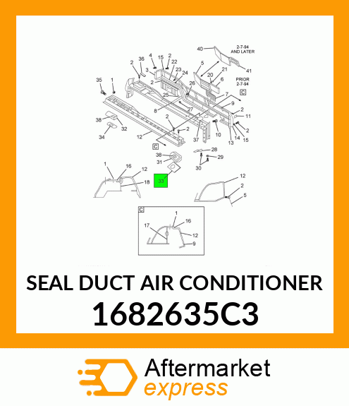 SEAL DUCT AIR CONDITIONER 1682635C3