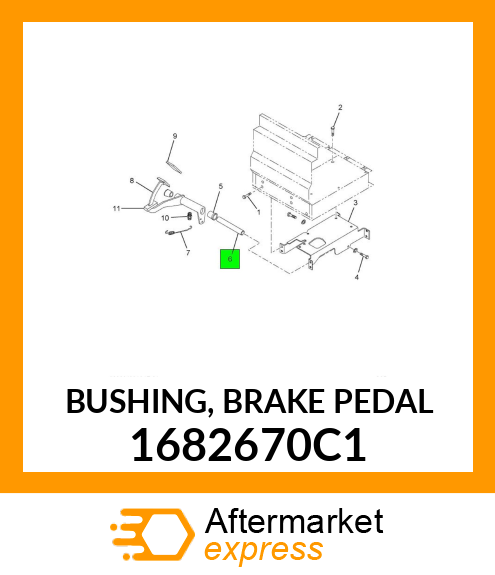 BUSHING, BRAKE PEDAL 1682670C1