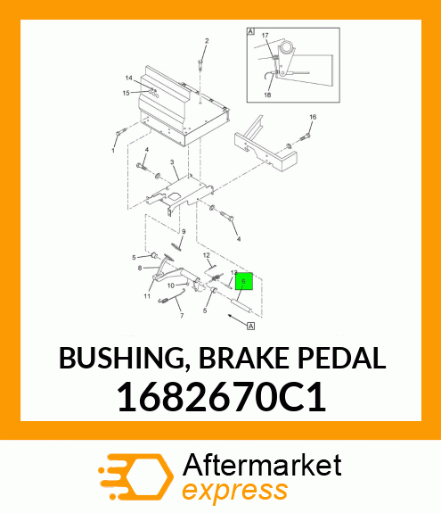 BUSHING, BRAKE PEDAL 1682670C1