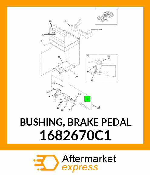 BUSHING, BRAKE PEDAL 1682670C1