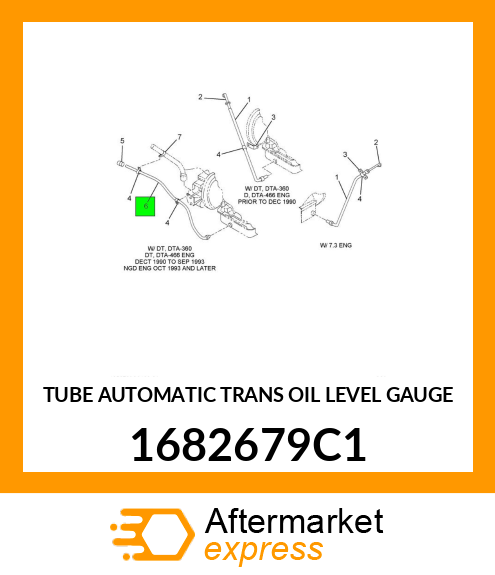 TUBE AUTOMATIC TRANS OIL LEVEL GAUGE 1682679C1