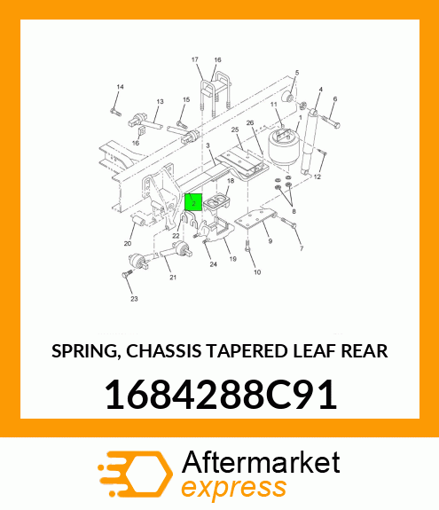 SPRING, CHASSIS TAPERED LEAF REAR 1684288C91