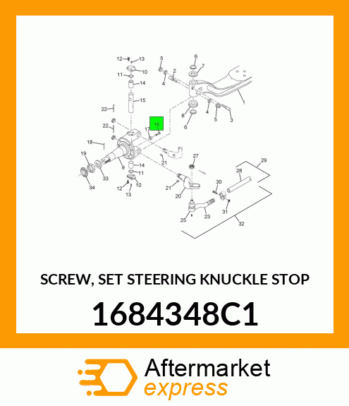 SCREW, SET STEERING KNUCKLE STOP 1684348C1