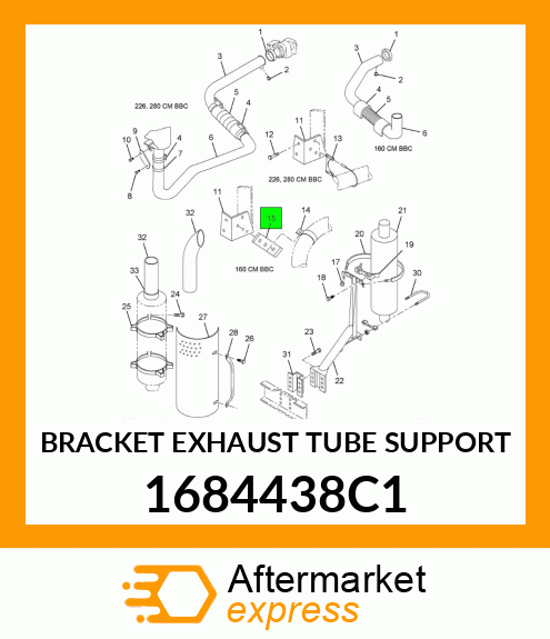 BRACKET EXHAUST TUBE SUPPORT 1684438C1