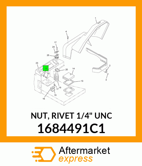 NUT, RIVET 1/4" UNC 1684491C1