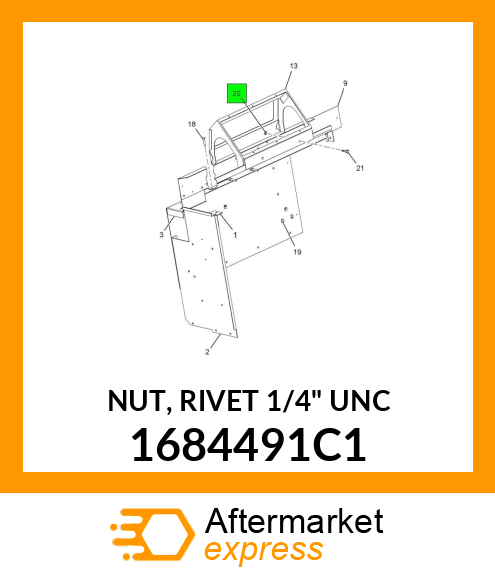 NUT, RIVET 1/4" UNC 1684491C1