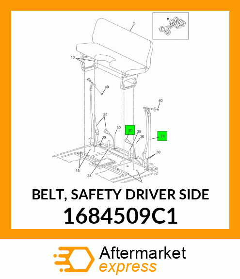 BELT, SAFETY DRIVER SIDE 1684509C1