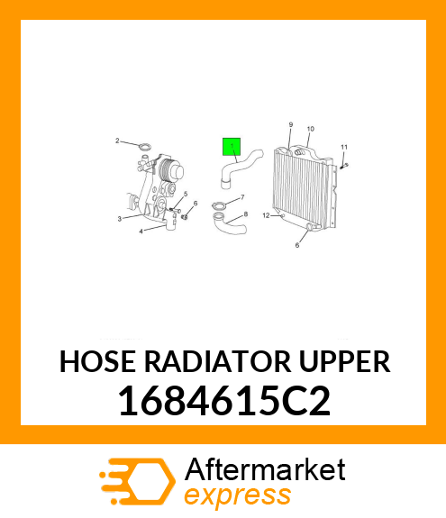 HOSE RADIATOR UPPER 1684615C2
