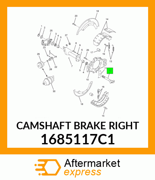 CAMSHAFT BRAKE RIGHT 1685117C1