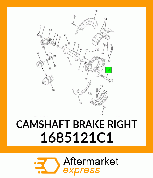 CAMSHAFT BRAKE RIGHT 1685121C1