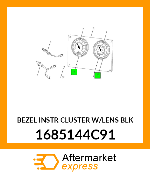 BEZEL INSTR CLUSTER W/LENS BLK 1685144C91