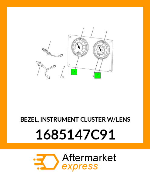 BEZEL, INSTRUMENT CLUSTER W/LENS 1685147C91