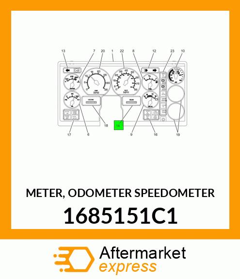 METER, ODOMETER SPEEDOMETER 1685151C1