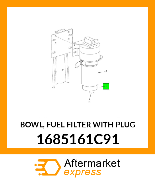 BOWL, FUEL FILTER WITH PLUG 1685161C91