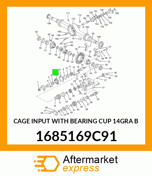 CAGE INPUT WITH BEARING CUP 14GRA B 1685169C91