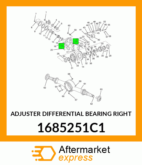 ADJUSTER DIFFERENTIAL BEARING RIGHT 1685251C1