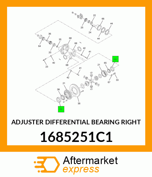 ADJUSTER DIFFERENTIAL BEARING RIGHT 1685251C1