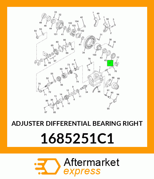 ADJUSTER DIFFERENTIAL BEARING RIGHT 1685251C1