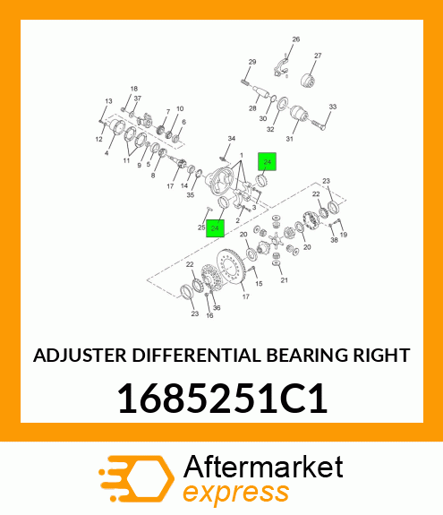 ADJUSTER DIFFERENTIAL BEARING RIGHT 1685251C1