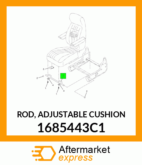 ROD, ADJUSTABLE CUSHION 1685443C1