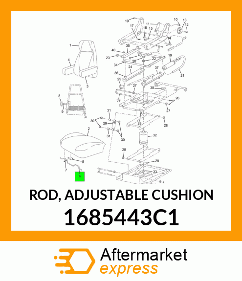 ROD, ADJUSTABLE CUSHION 1685443C1