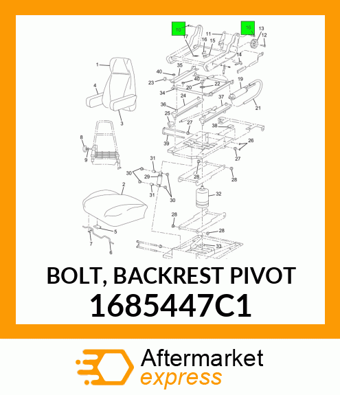 BOLT, BACKREST PIVOT 1685447C1