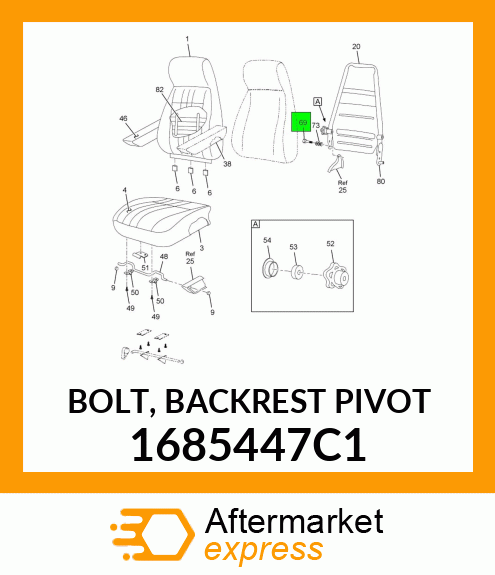 BOLT, BACKREST PIVOT 1685447C1