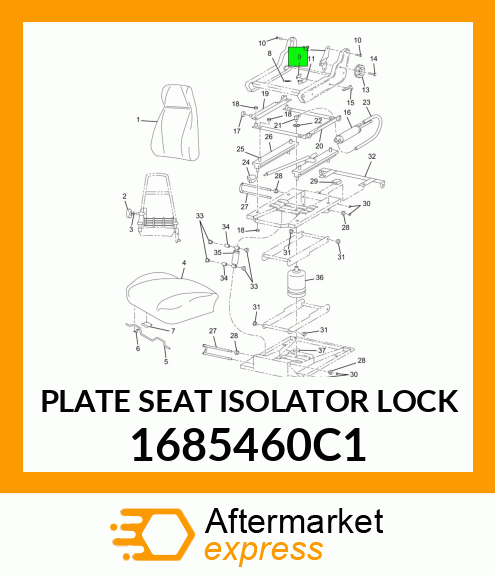 PLATE SEAT ISOLATOR LOCK 1685460C1