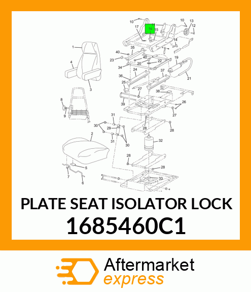 PLATE SEAT ISOLATOR LOCK 1685460C1