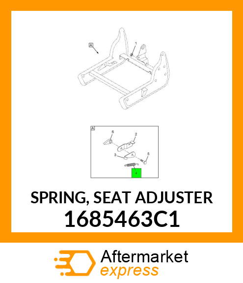 SPRING, SEAT ADJUSTER 1685463C1